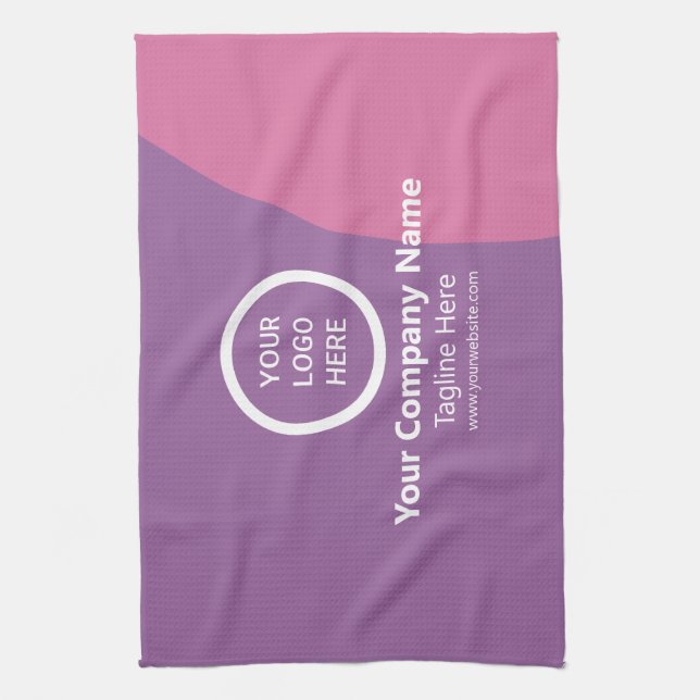 Sleek Personalised Branded Business Promotional  Tea Towel (Vertical)