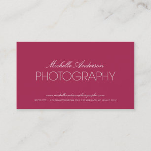 SLEEK PHOTOGRAPHER   PHOTOGRAPHY BUSINESS CARD