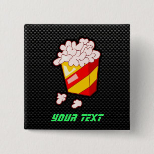 Sleek Popcorn 15 Cm Square Badge