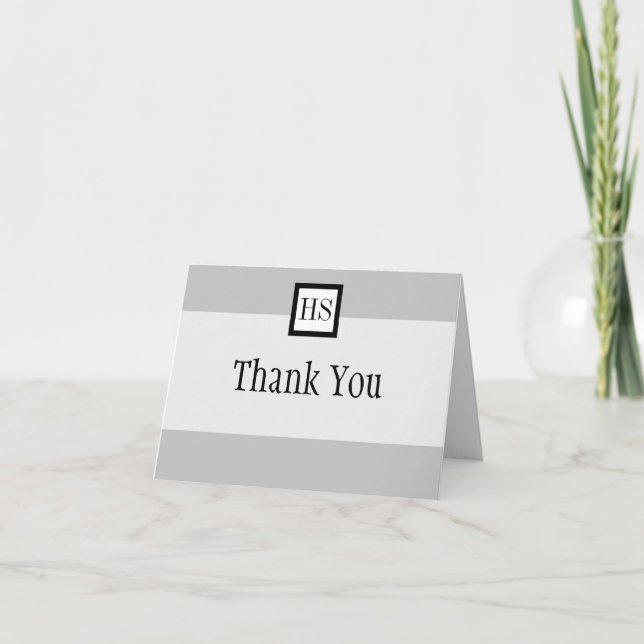 Sleek Professional Thank You : Note Card (Front)