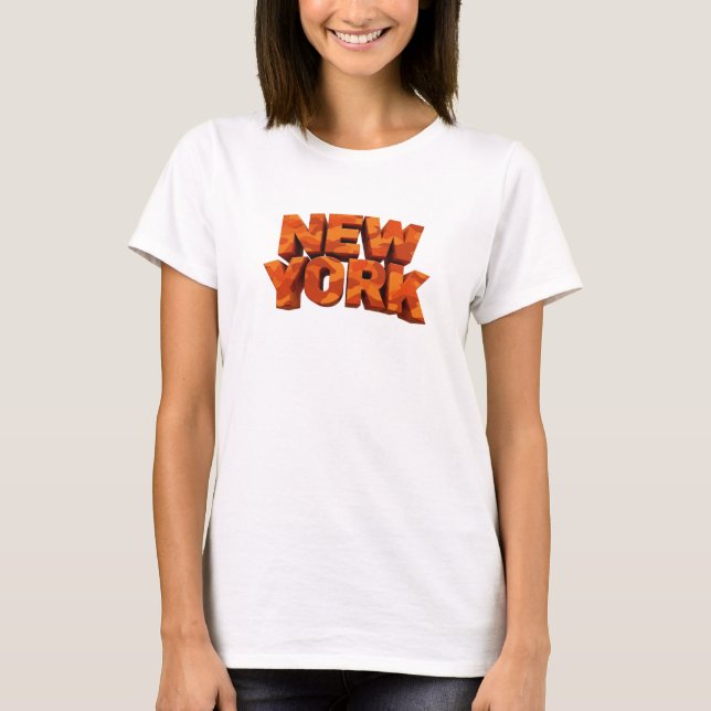 Sleek Red NEW YORK Tee (Front)
