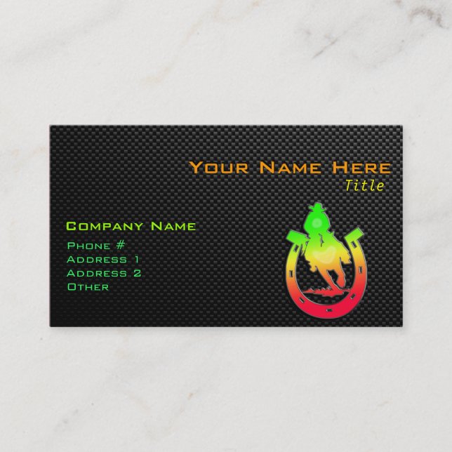 Sleek Rodeo Business Card (Front)