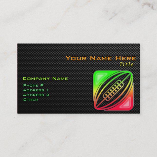 Sleek Rugby Business Card (Front)
