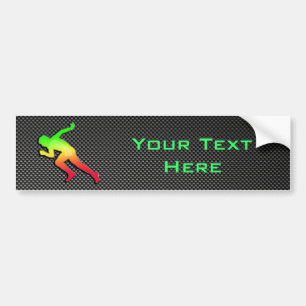 Sleek Running Bumper Sticker