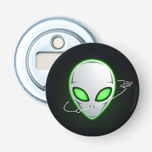 Sleek Sci-fi Alien Head Bottle Opener