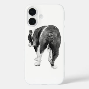 Sleek Shaded Bulldog, Winter Chic iPhone 16 Case