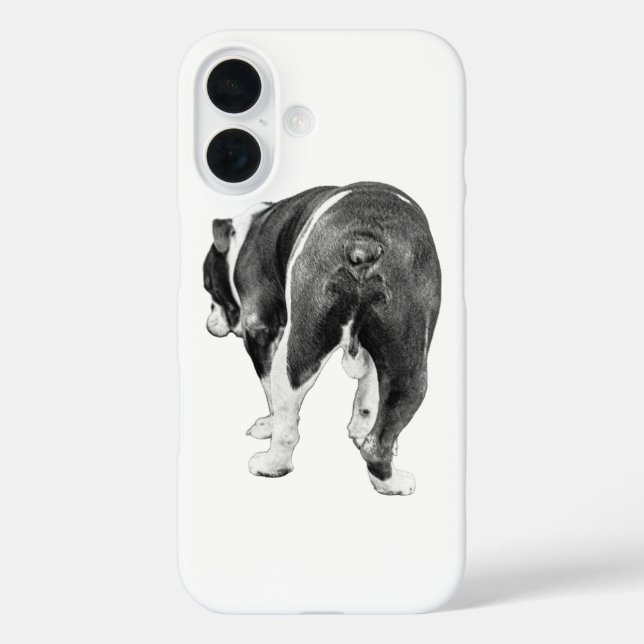 Sleek Shaded Bulldog, Winter Chic Case-Mate iPhone Case (Back)