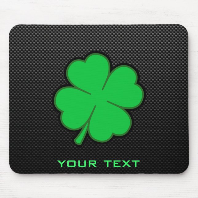 Sleek Shamrock Mouse Pad (Front)