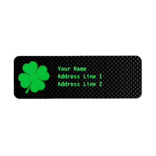 Sleek Shamrock Return Address Label