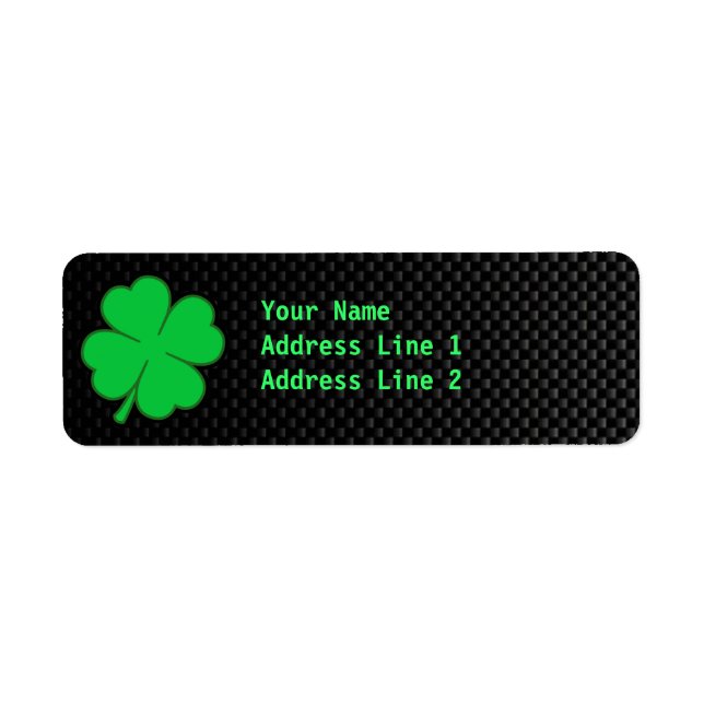 Sleek Shamrock Return Address Label (Front)