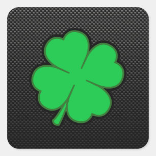 Sleek Shamrock Square Sticker