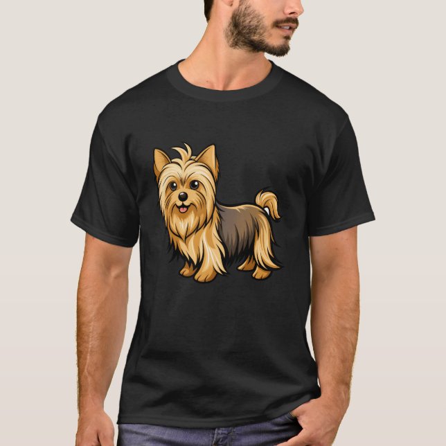 Sleek Silkyerrier Strutting at Dog Show friend T-Shirt (Front)