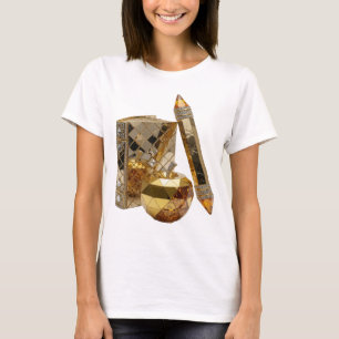 Sleek Silver ABSTRACT ART Graphic Design T-Shirt