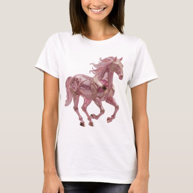 Sleek Silver ABSTRACT ART Statement Design T-Shirt (Front)