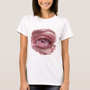 Sleek Silver EYES OF THE NIGHT 3D Text Art T-Shirt
