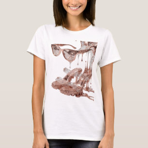 Sleek Silver ROSE GOLD GLAMOUR Artistic Motif T-Shirt