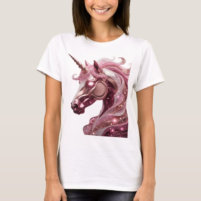 Sleek Silver UNICORN Quote Design T-Shirt (Front)