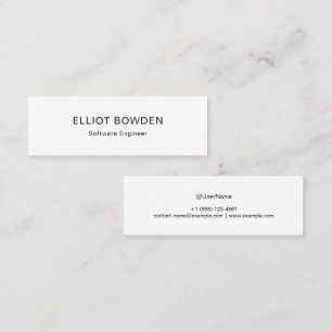 Sleek Simple Design Personalised Calling Card
