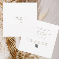 Sleek & Simple Modern White Square Wedding