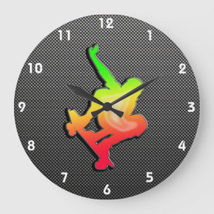 Sleek Skateboarding Large Clock