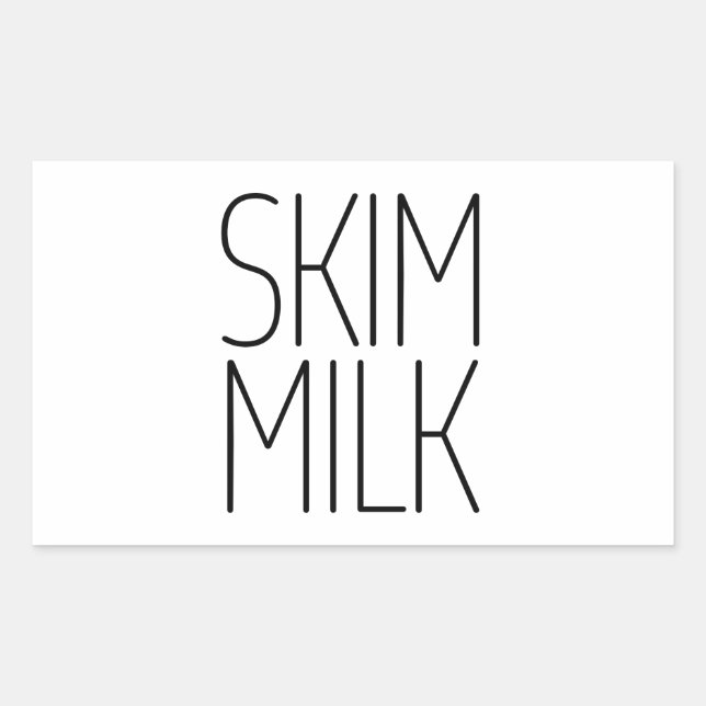 Sleek Skim Milk Rectangular Sticker (Front)