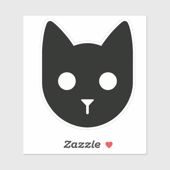 "Sleek & Spooky – Black Cat Head" (Sheet)