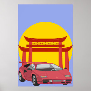 "Sleek Sports Car Elegance 24x36 Poster