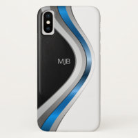 Sleek Sporty Metallic Curves with Any Monogram