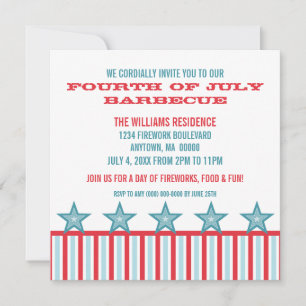 Sleek Stars and Stripes Invite