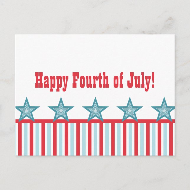Sleek Stars and Stripes Postcard (Front)