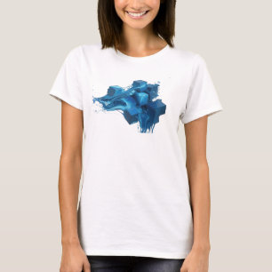 Sleek & Stylish Blue Abstract Cubes Custom Shirt
