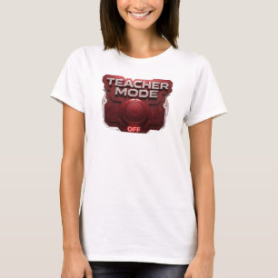 Sleek & Stylish Red TEACH MODE OFF Art Design T-Shirt