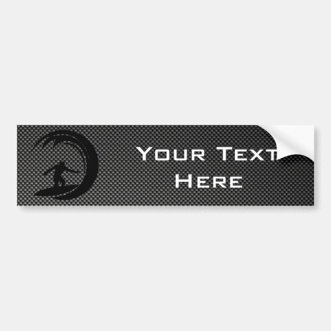 Sleek Surfing Bumper Sticker (Front)