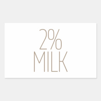 Sleek Tan 2% Milk Rectangular Sticker