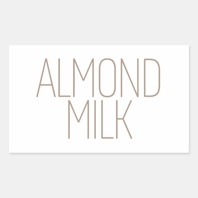 Sleek Tan Almond Milk Rectangular Sticker (Front)