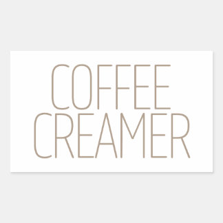 Sleek Tan Coffee Creamer Rectangular Sticker