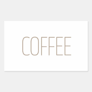 Sleek Tan Coffee Rectangular Sticker