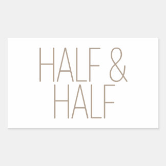 Sleek Tan Half & Half Rectangular Sticker