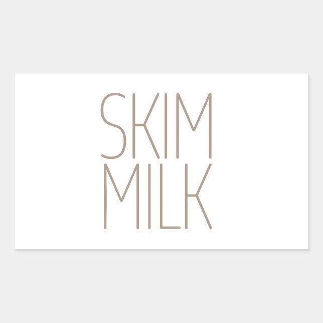 Sleek Tan Skim Milk Rectangular Sticker (Front)