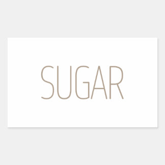 Sleek Tan Sugar Rectangular Sticker