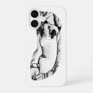 Sleek Terrier Portrait with Fine Speckles iPhone 16 Case