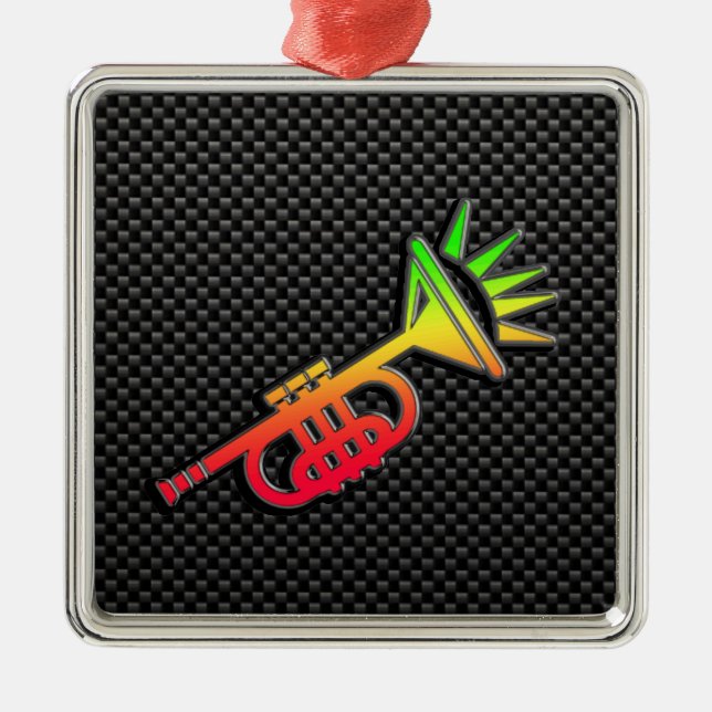 Sleek Trumpet Metal Tree Decoration (Front)