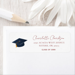 Sleek University Scholar Graduation Year 2026 Return Address Label