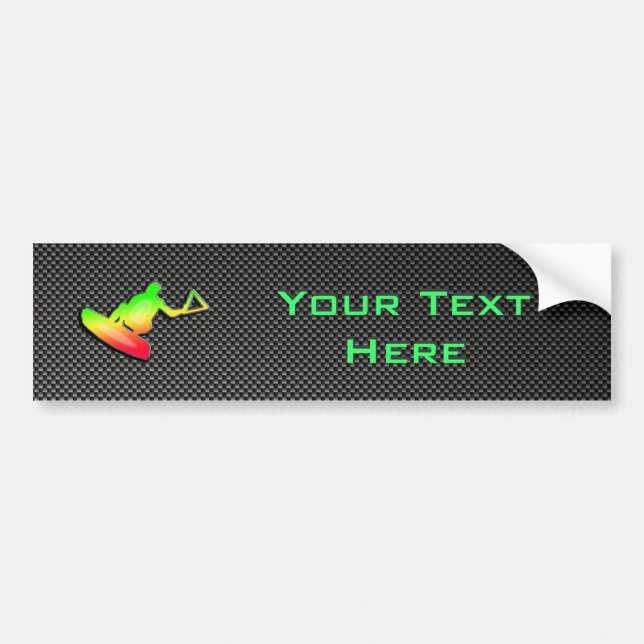 Sleek Wakeboarder Bumper Sticker (Front)