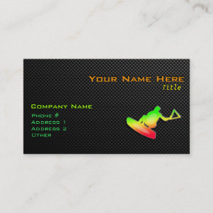Sleek Wakeboarder Business Card