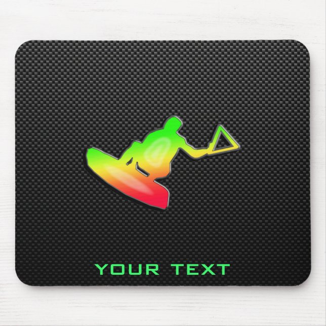 Sleek Wakeboarder Mouse Pad (Front)