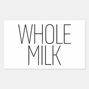 Sleek Whole Milk Rectangular Sticker