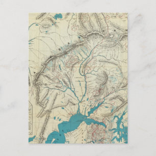 Sleem's Map of Central Alaska Postcard