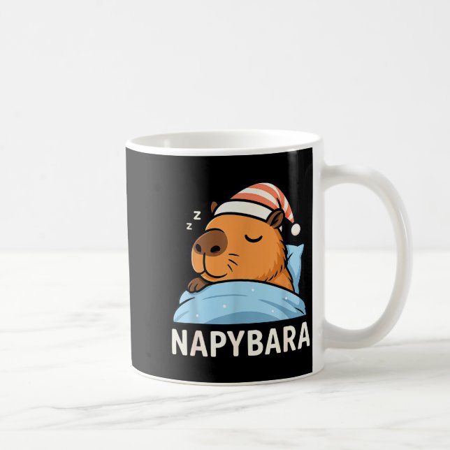 Sleeng Capybara Napybara Sleepshirt Pajamas Boys G Coffee Mug (Right)