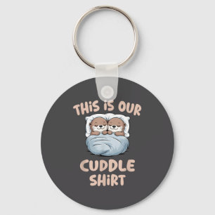 Sleeng Otter Couple This Is Our Cuddle  Key Ring